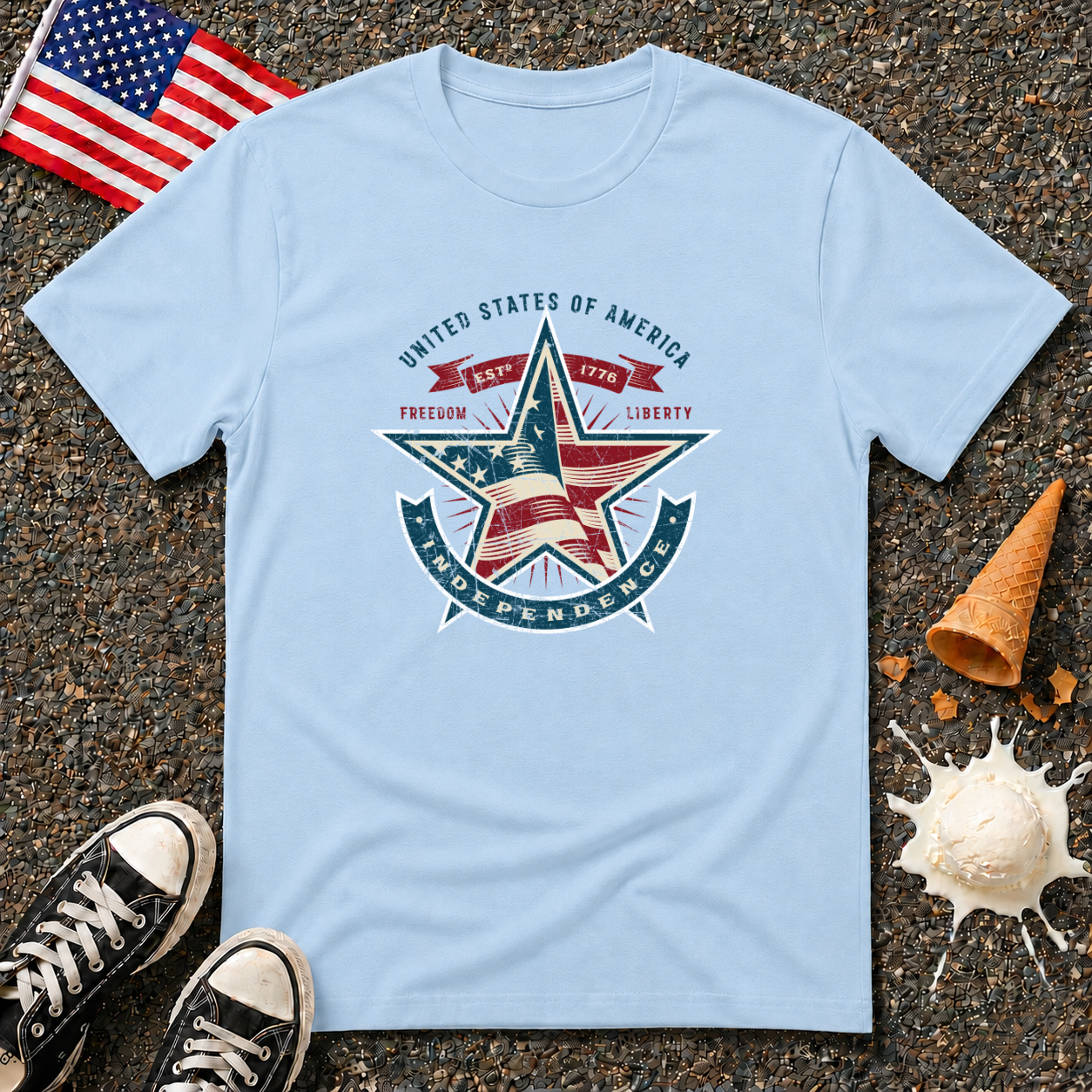 USA Star Vintage Tee