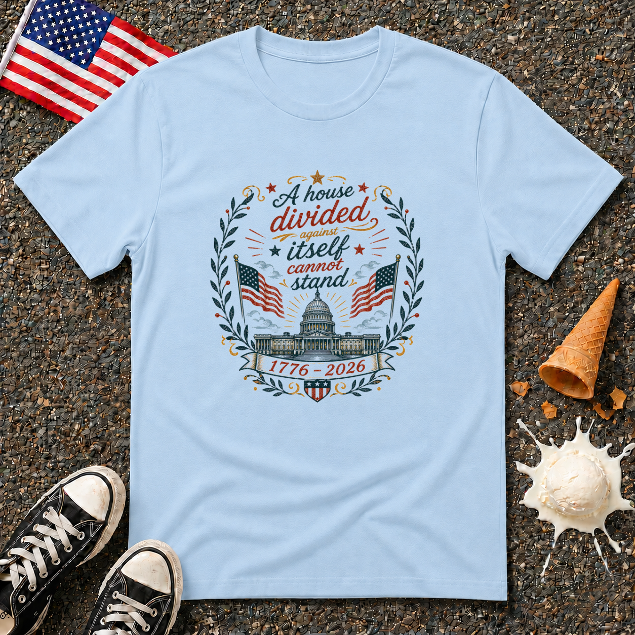 "A House Divided" Vintage Folk Tee