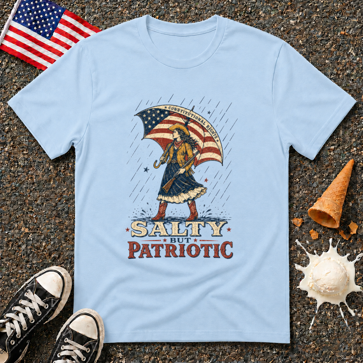 "Salty & Patriotic" Vintage Tee