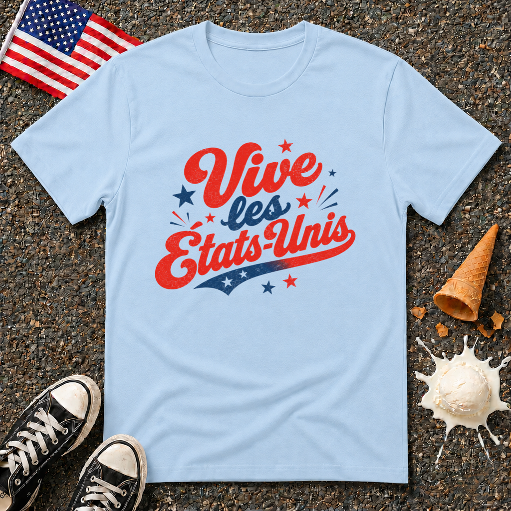 "Vive les États-Unis" Retro Tee