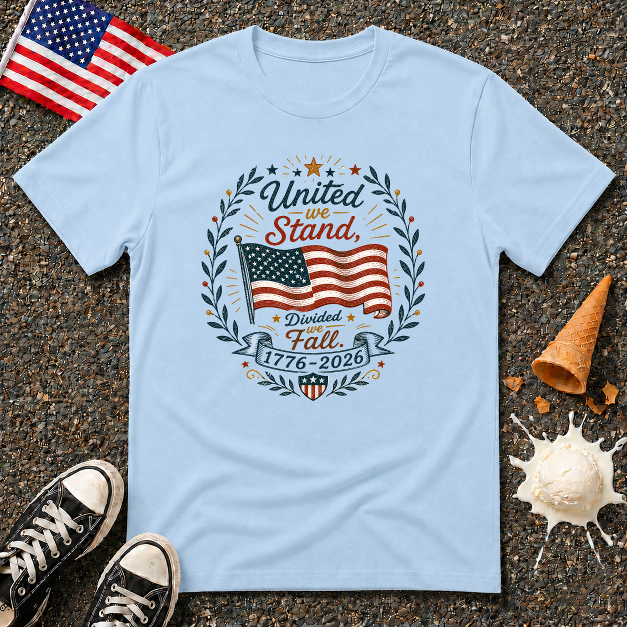 "United We Stand" Vintage Folk Tee