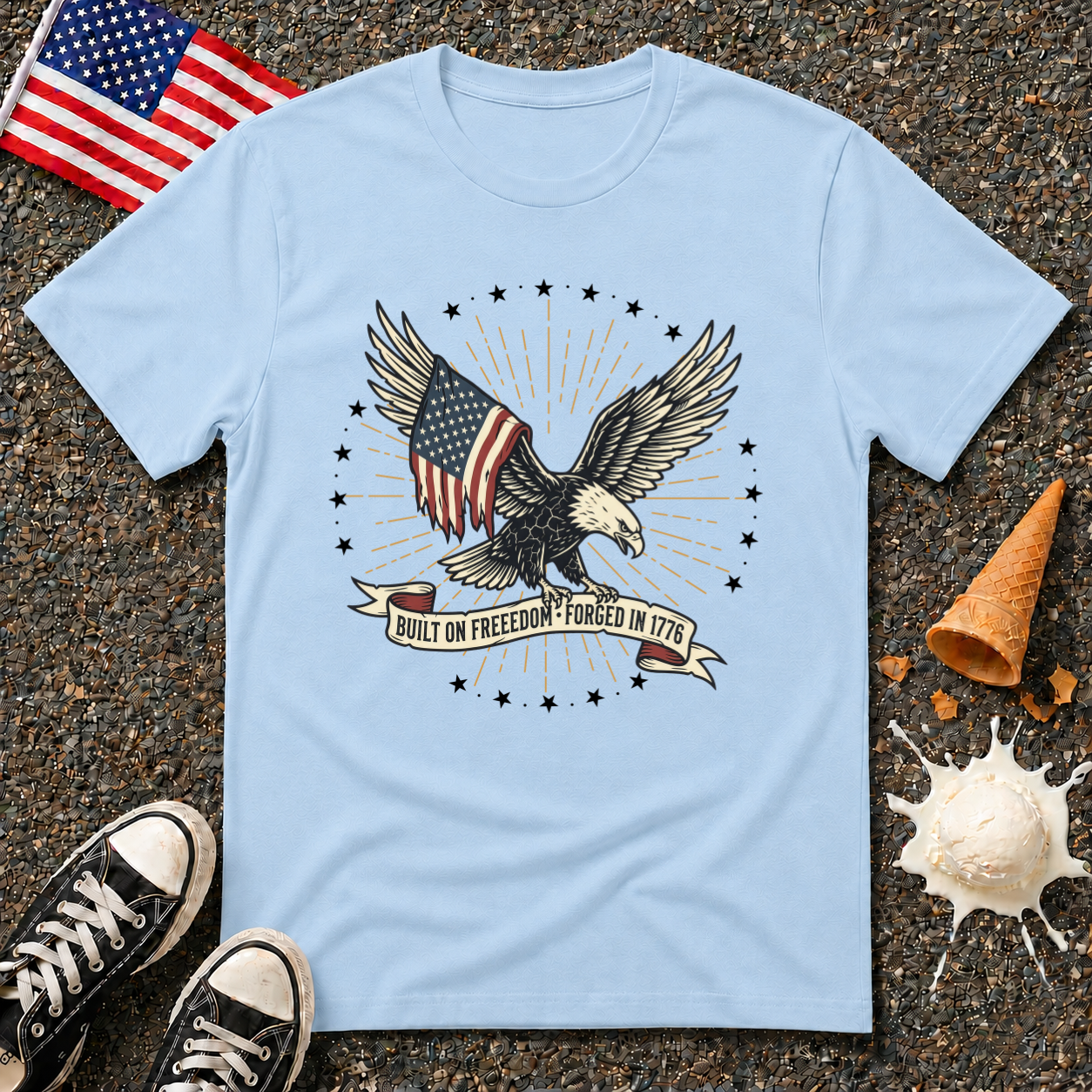 "Built on Freedom" Vintage Tee