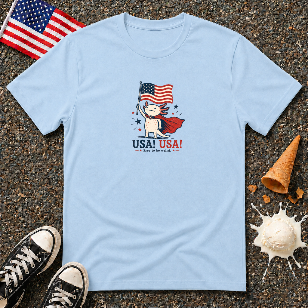 "USA! USA!" Axolotl Tee