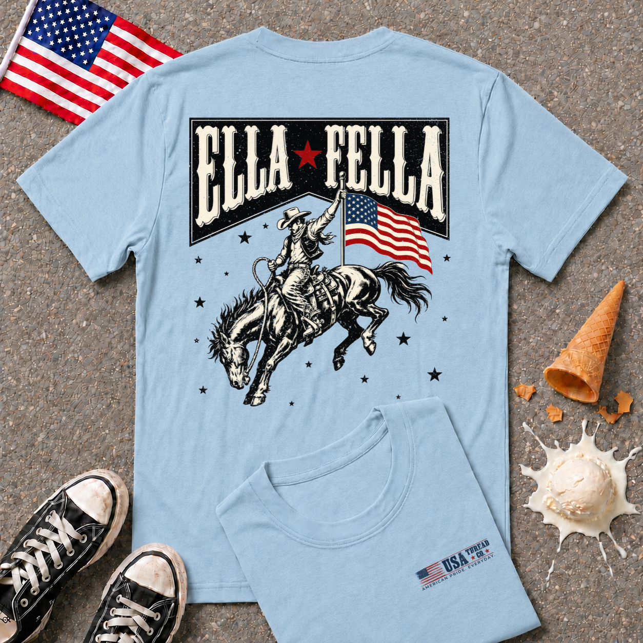 "Ella Fella" Americana Tee - Back Design