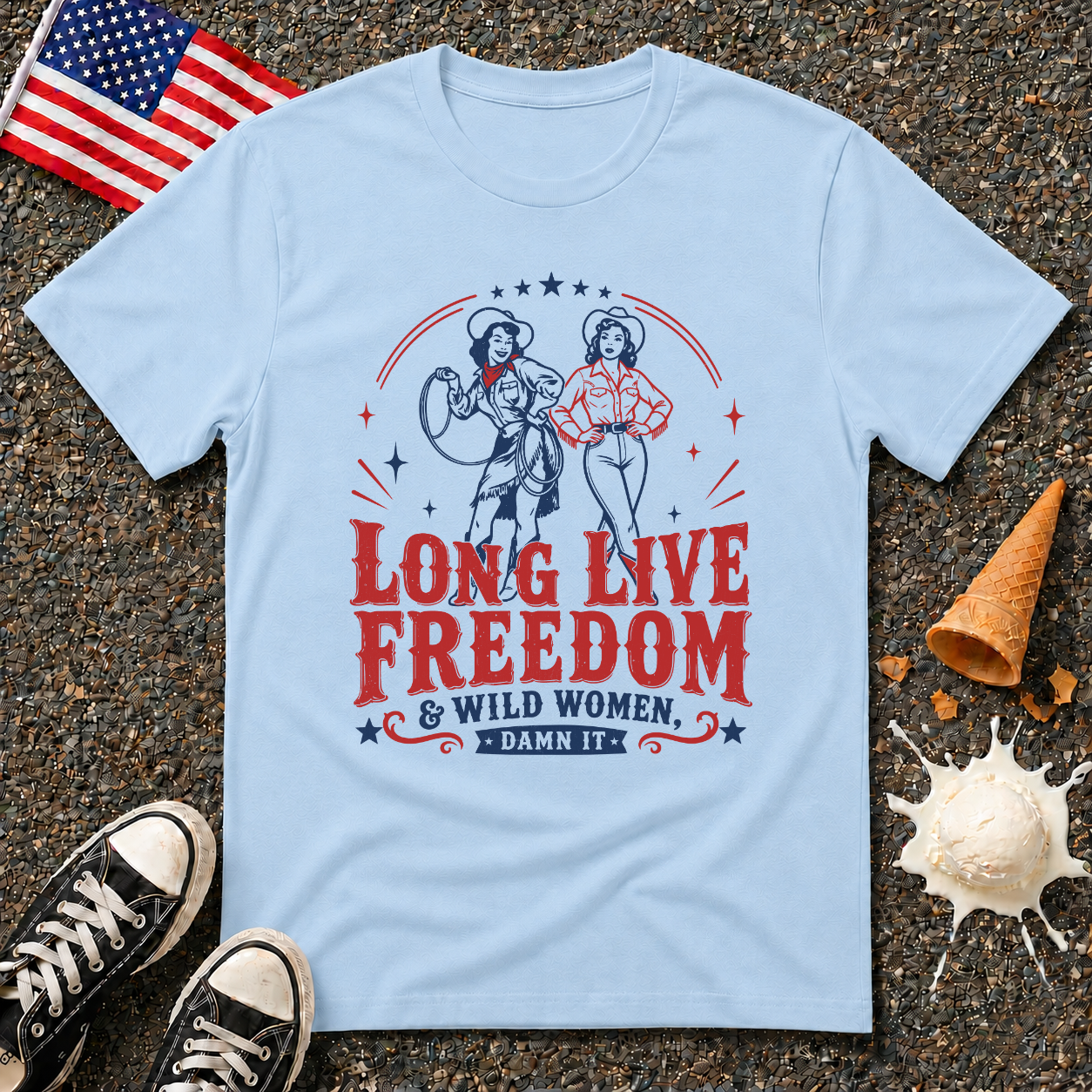 "Long Live Freedom" Western Tee