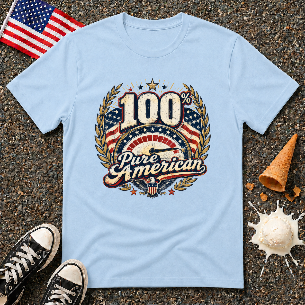 "100% Pure American" Vintage Tee