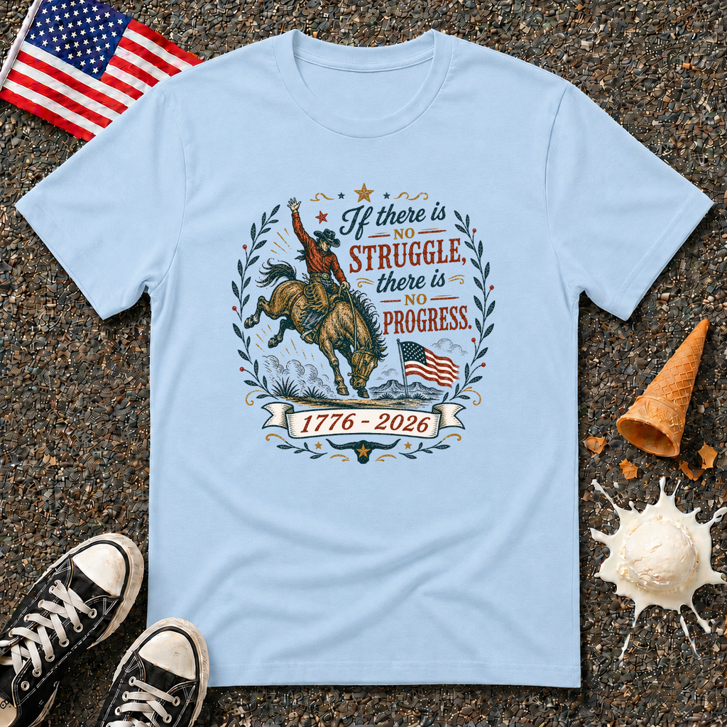 "No Struggle, No Progress" Vintage Folk Tee