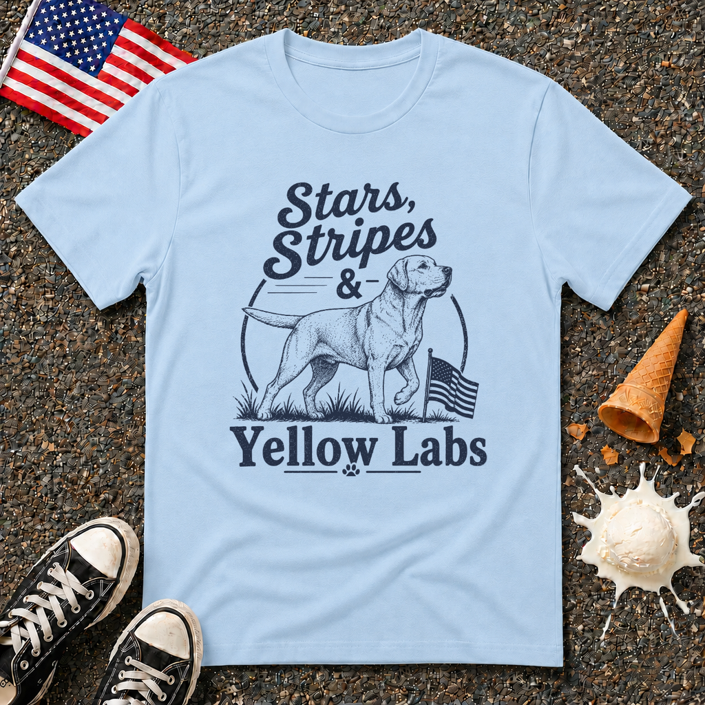"Stars, Stripes & Yellow Labs" Tee