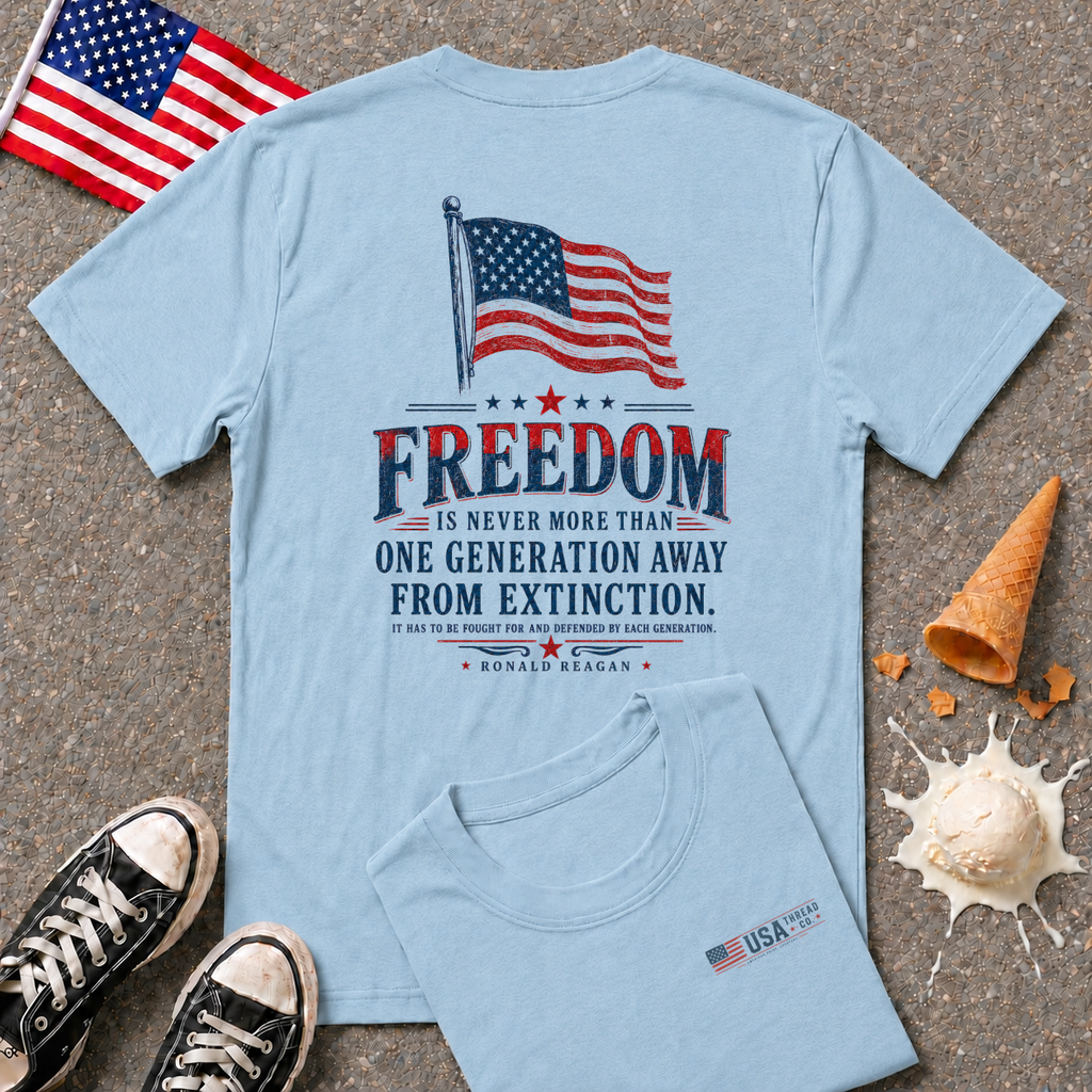 "FREEDOM, is never more than..." Vintage Back Design Tee