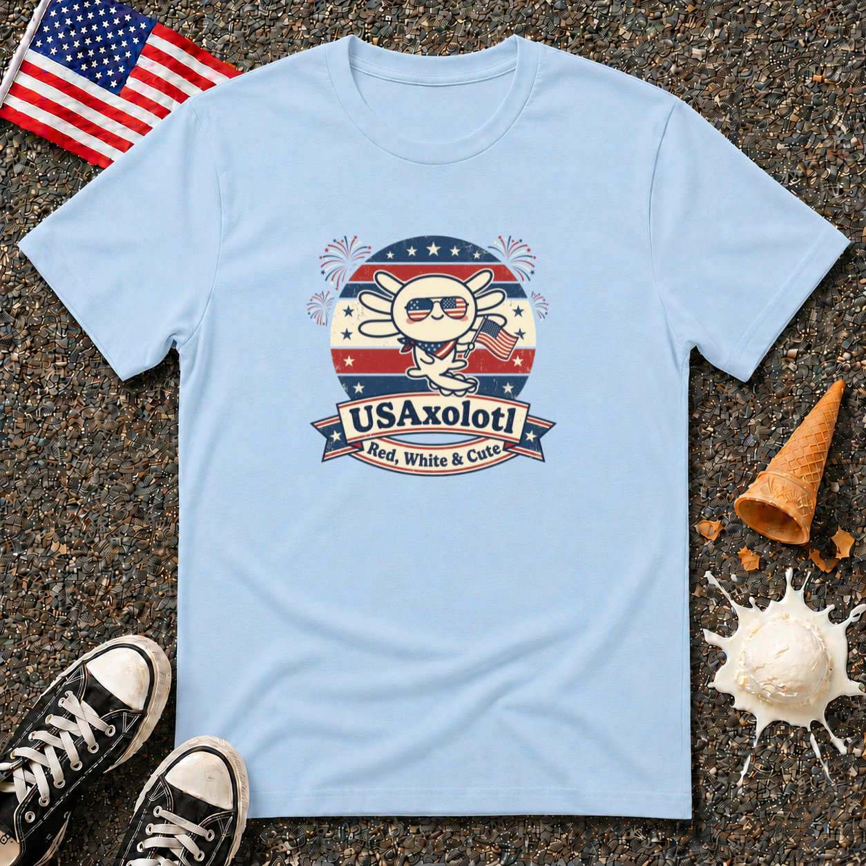 "USAxolotl Patriotic" Tee