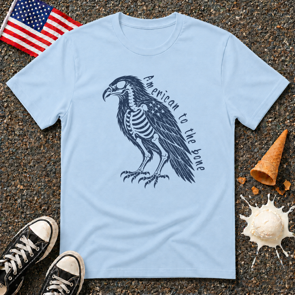 "American to the Bone" Halloween Tee