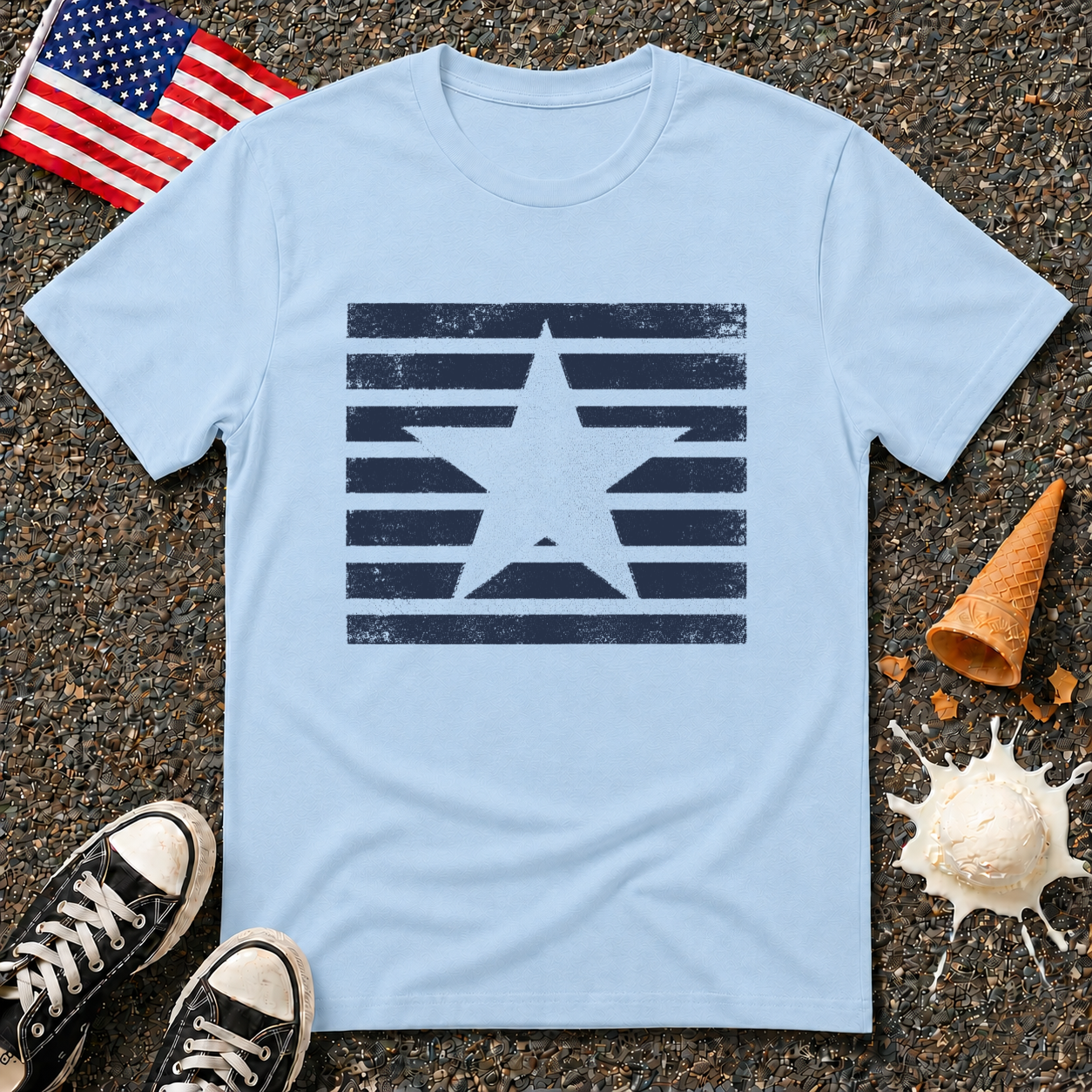 Striped Star Vintage Tee