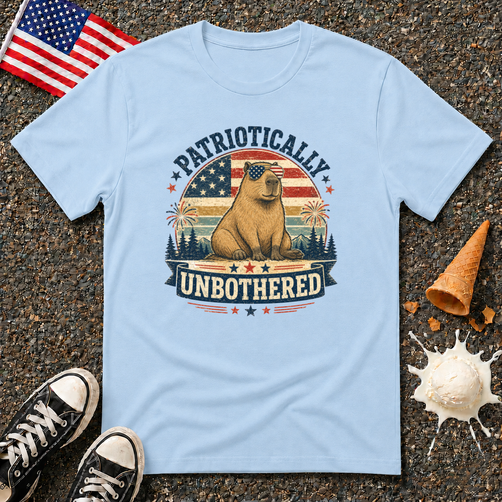 "Patriotically Unbothered" Capybara Tee