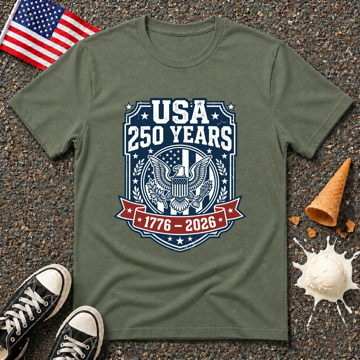 USA 250 Badge Tee