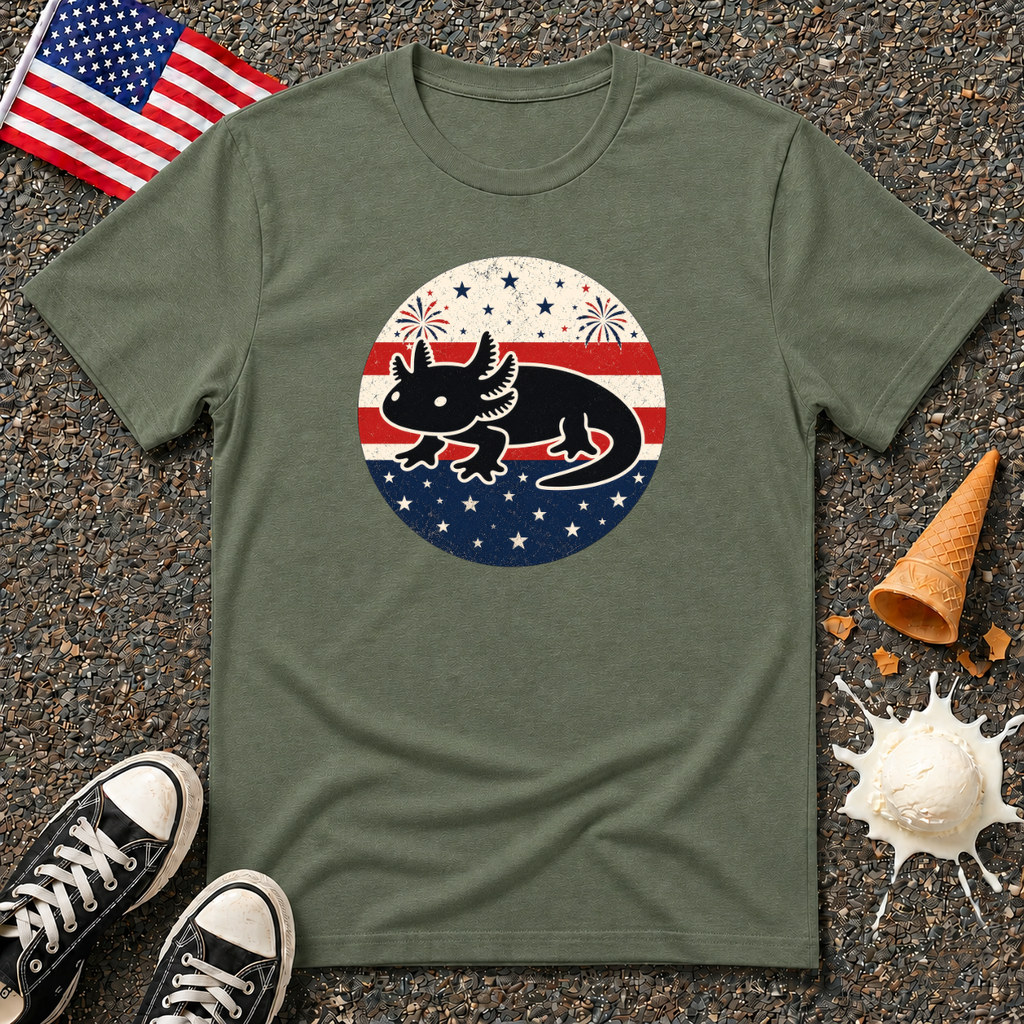Patriotic Axolotl Tee