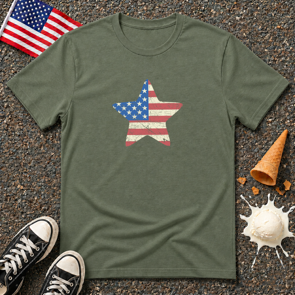 Flag Star Vintage Tee