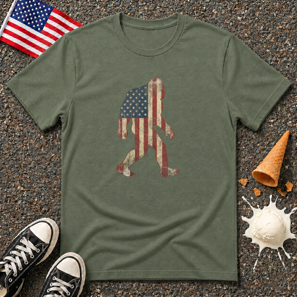 American Flag Bigfoot Tee