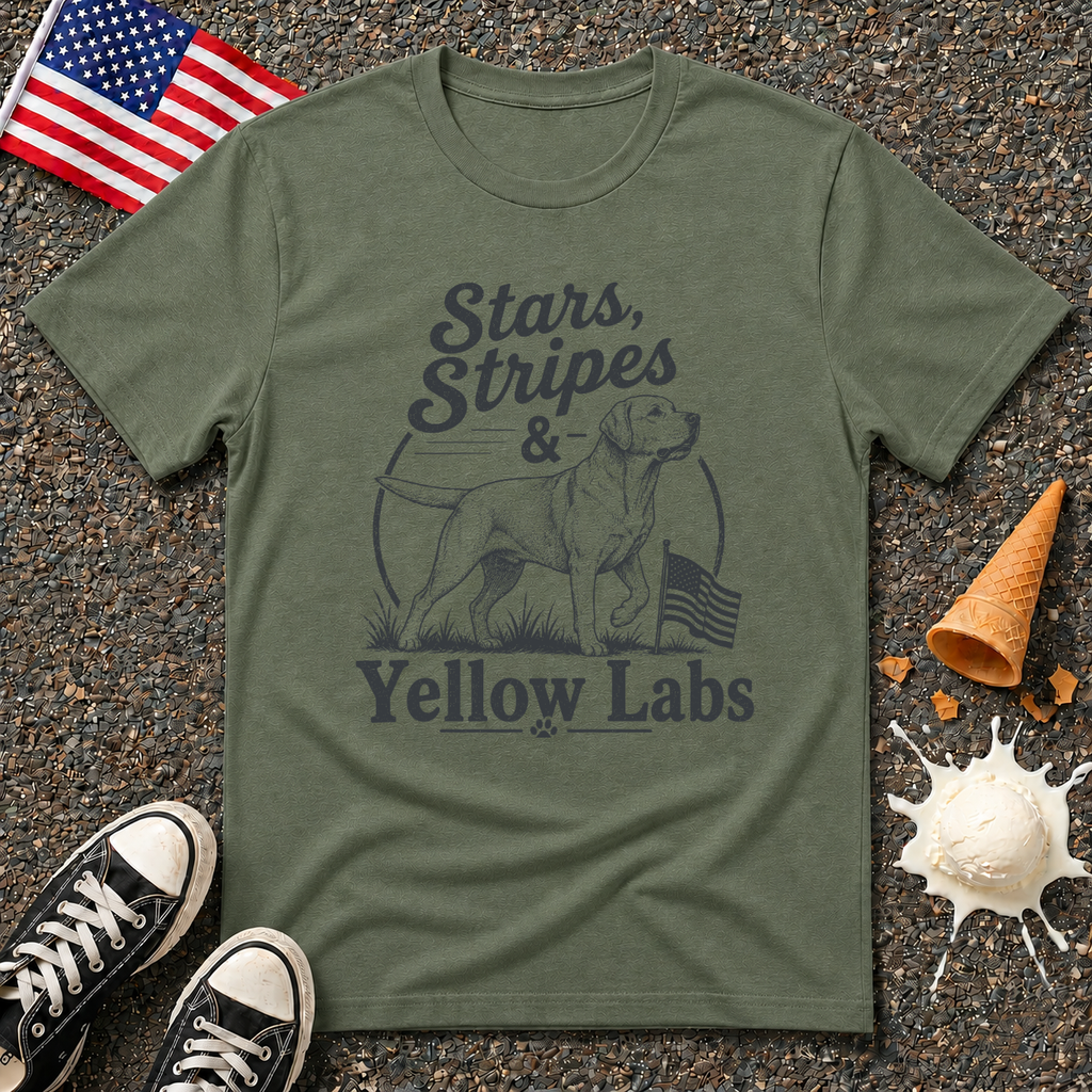 "Stars, Stripes & Yellow Labs" Tee
