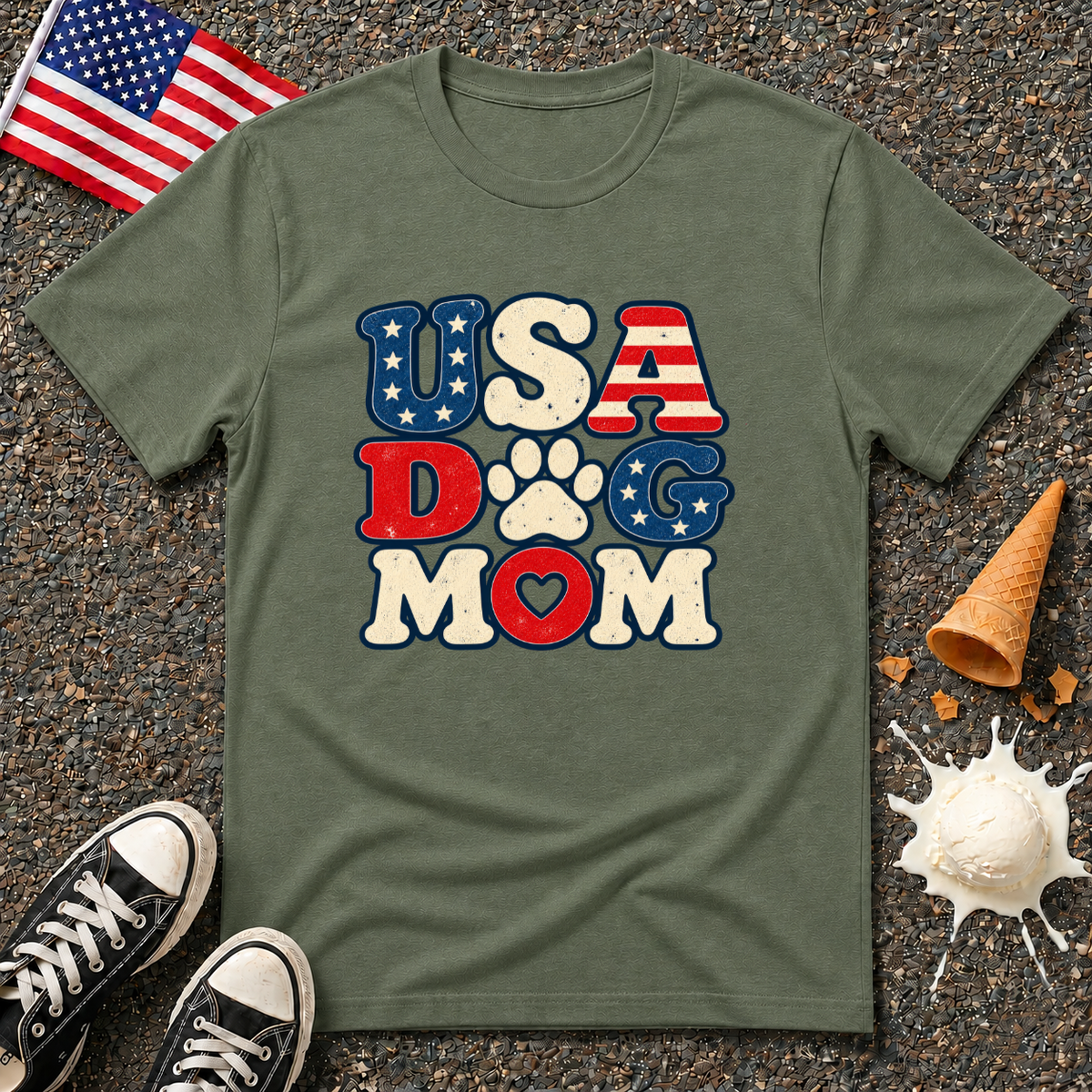 "USA DOG MOM" Tee