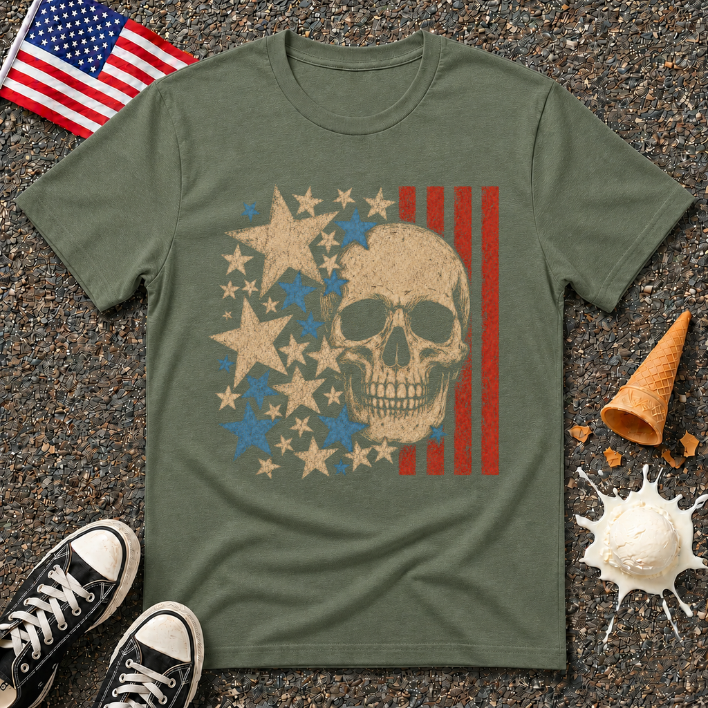 Skulls & Stripes Vintage Tee