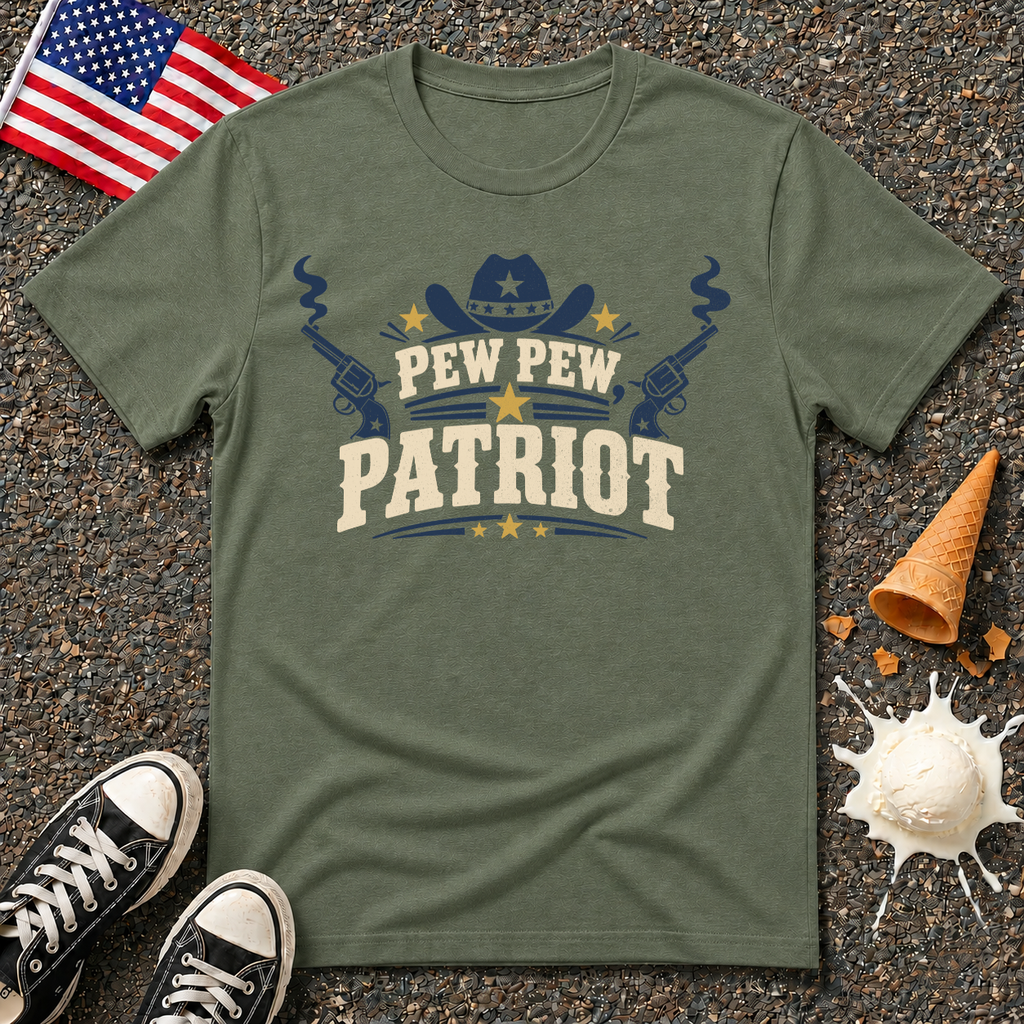 "Pew Pew Patriot" Retro Tee