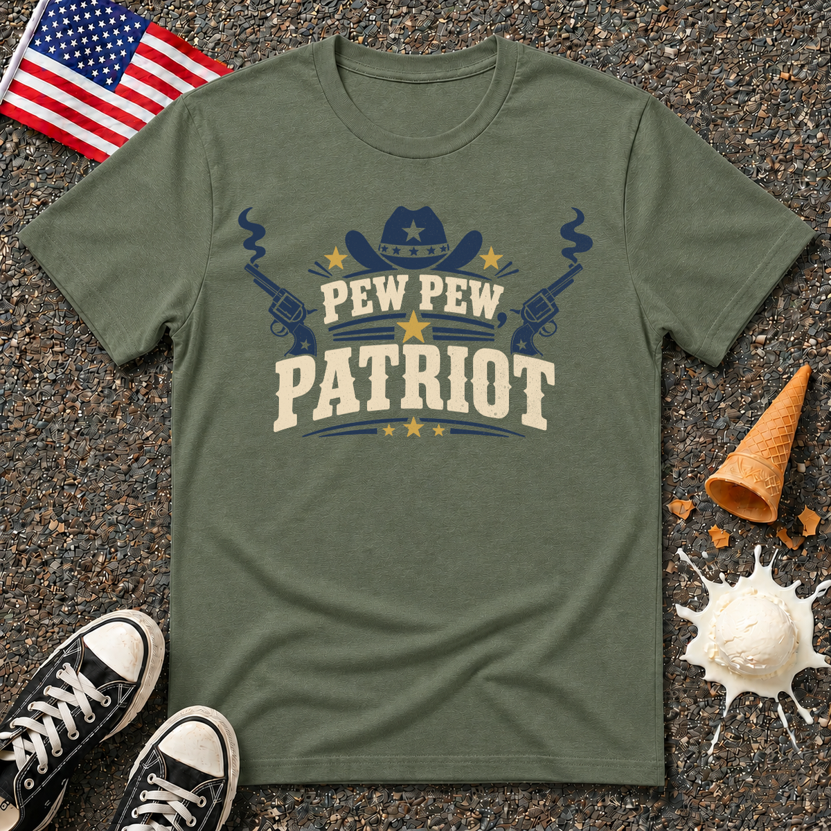 "Pew Pew Patriot" Retro Tee