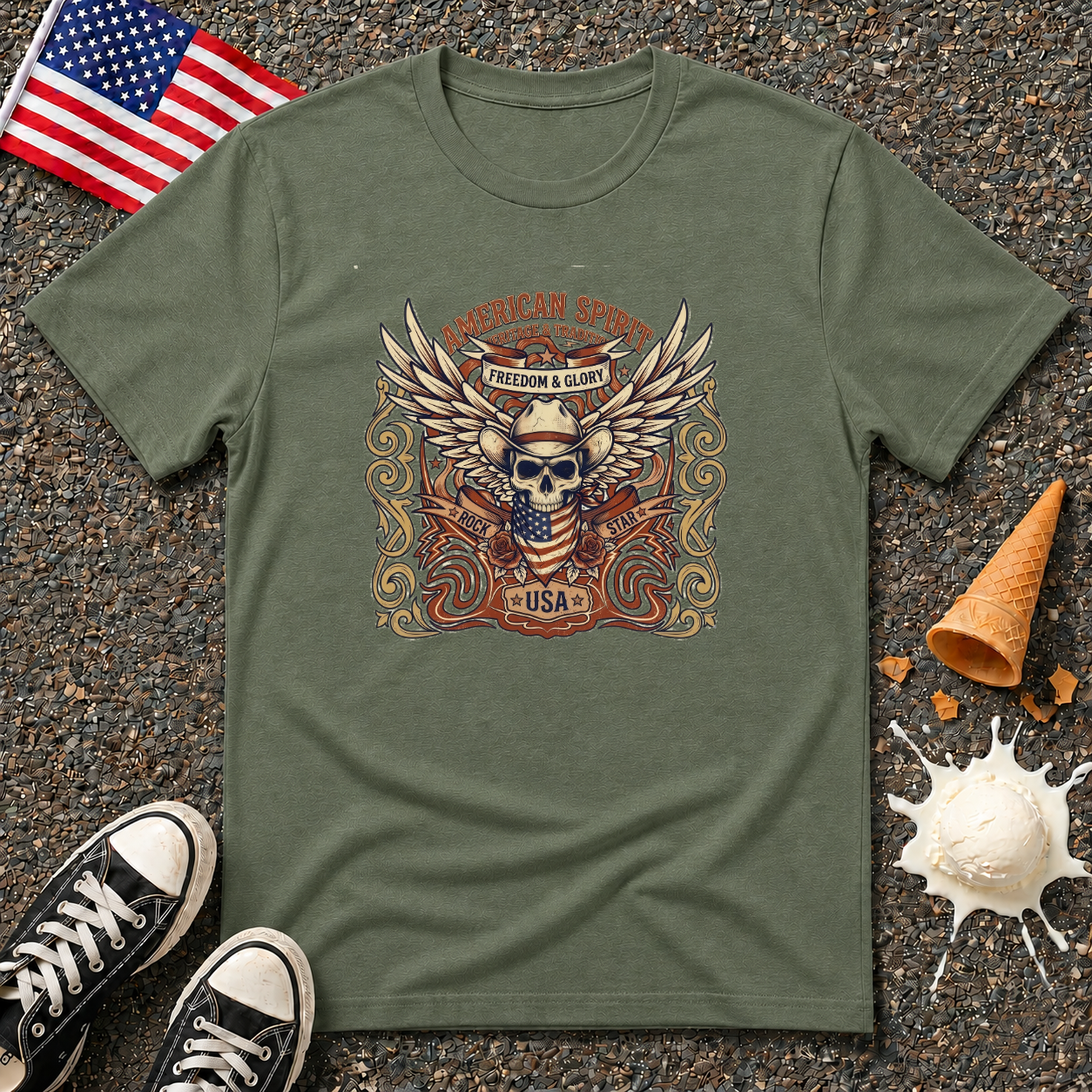 "American Spirit " Vintage Tee