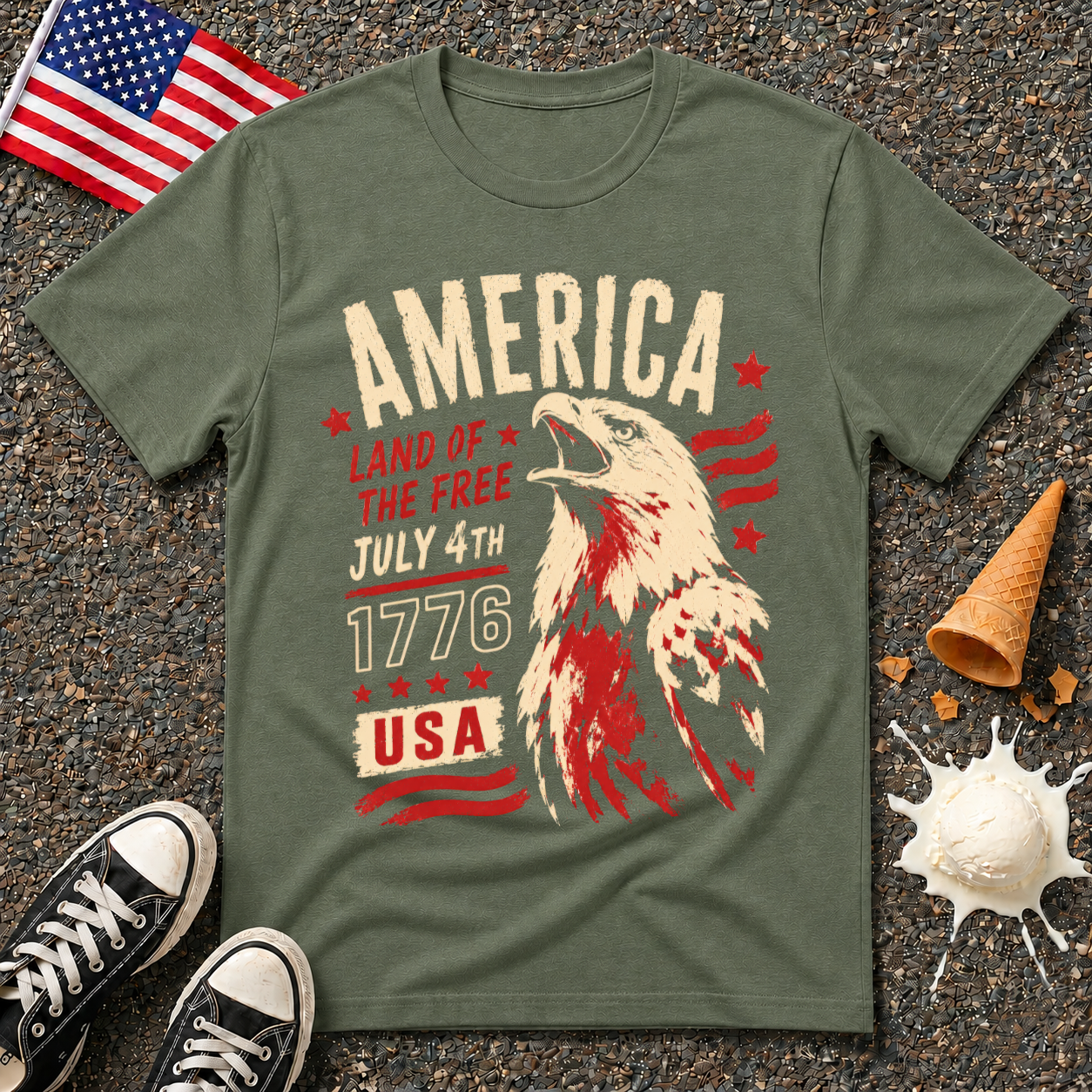 "America" Punk Eagle Tee
