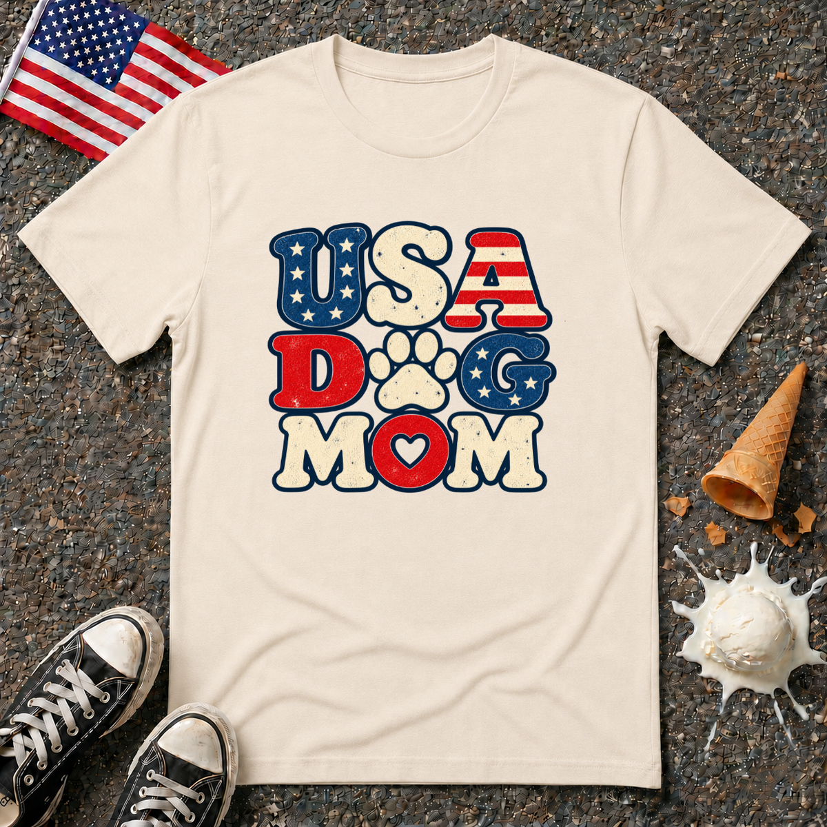 "USA DOG MOM" Tee
