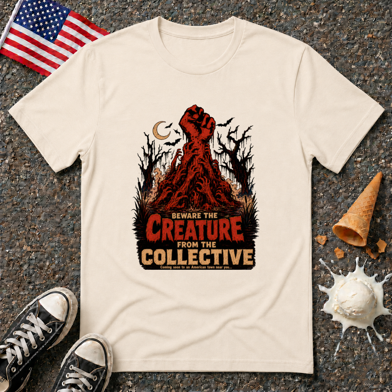 "Beware the Creature from the Collective" Horror Tee