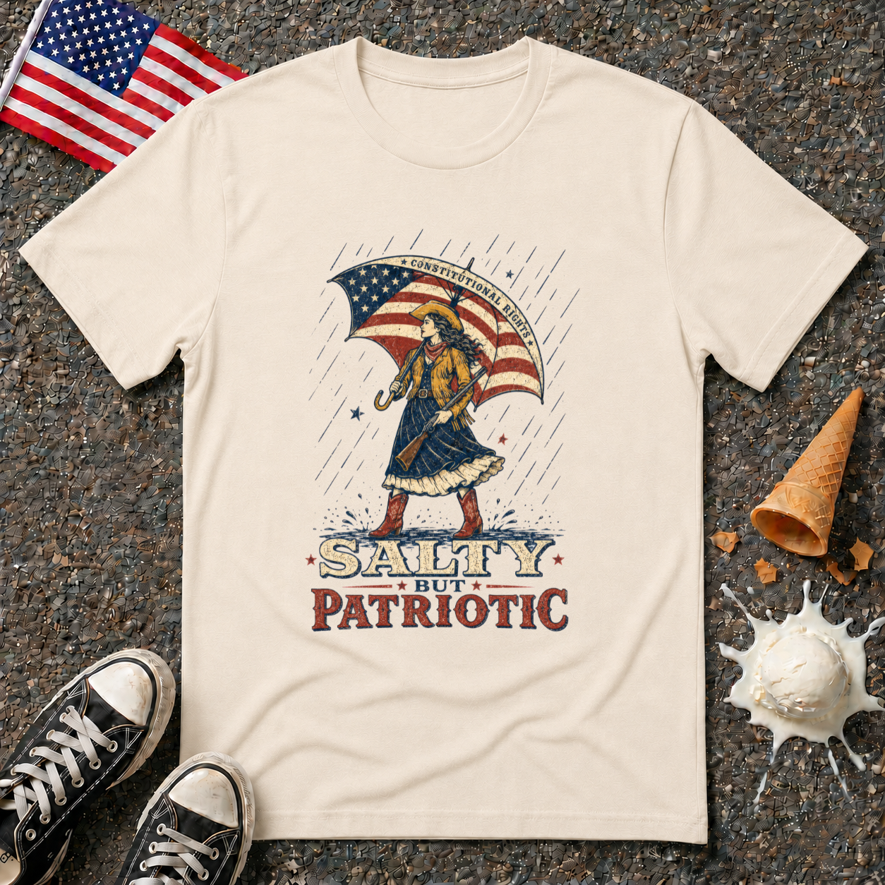 "Salty & Patriotic" Vintage Tee