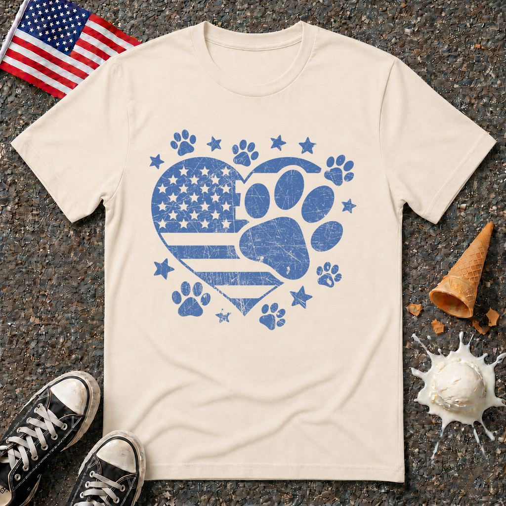Patriotic Paws Vintage Tee