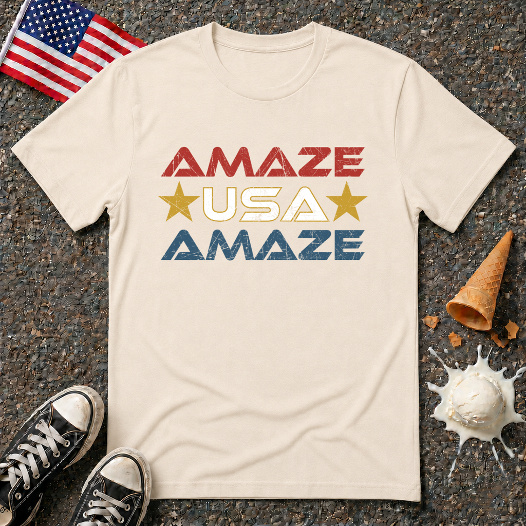 "Amaze, USA, Amaze" Retro Tee