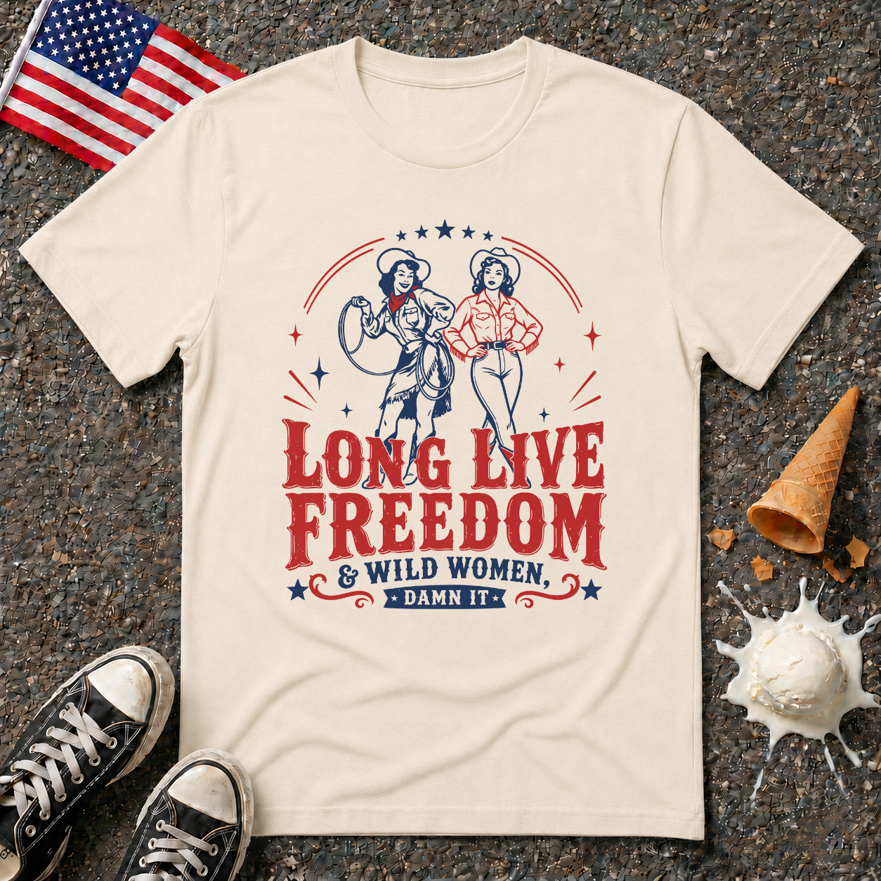 "Long Live Freedom" Western Tee