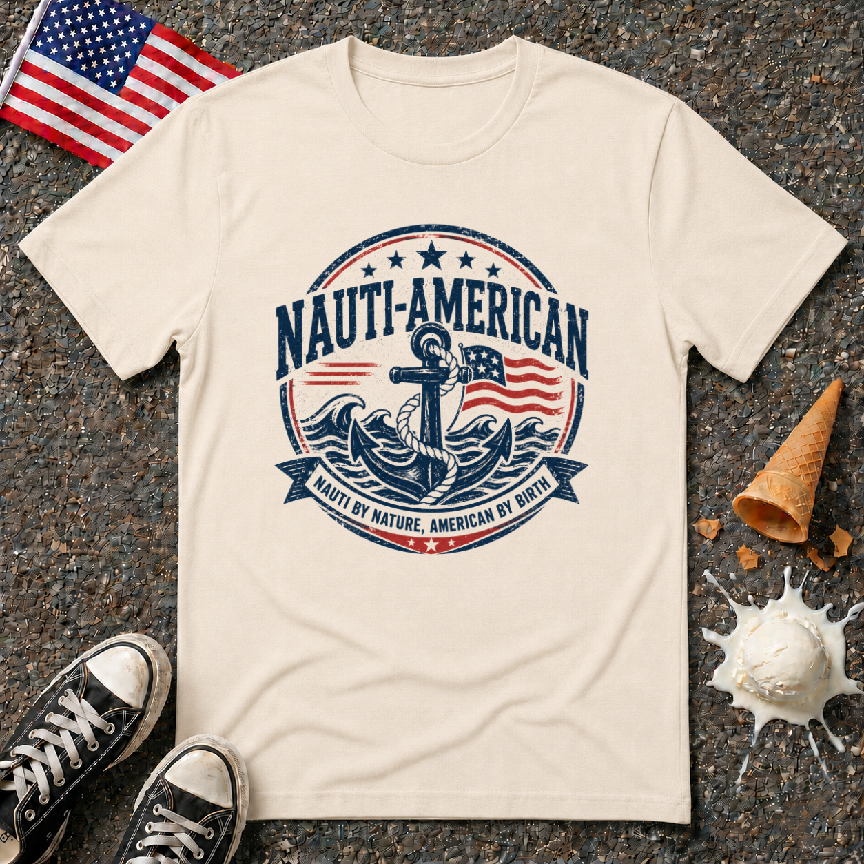 "Nauti-American" Vintage Tee