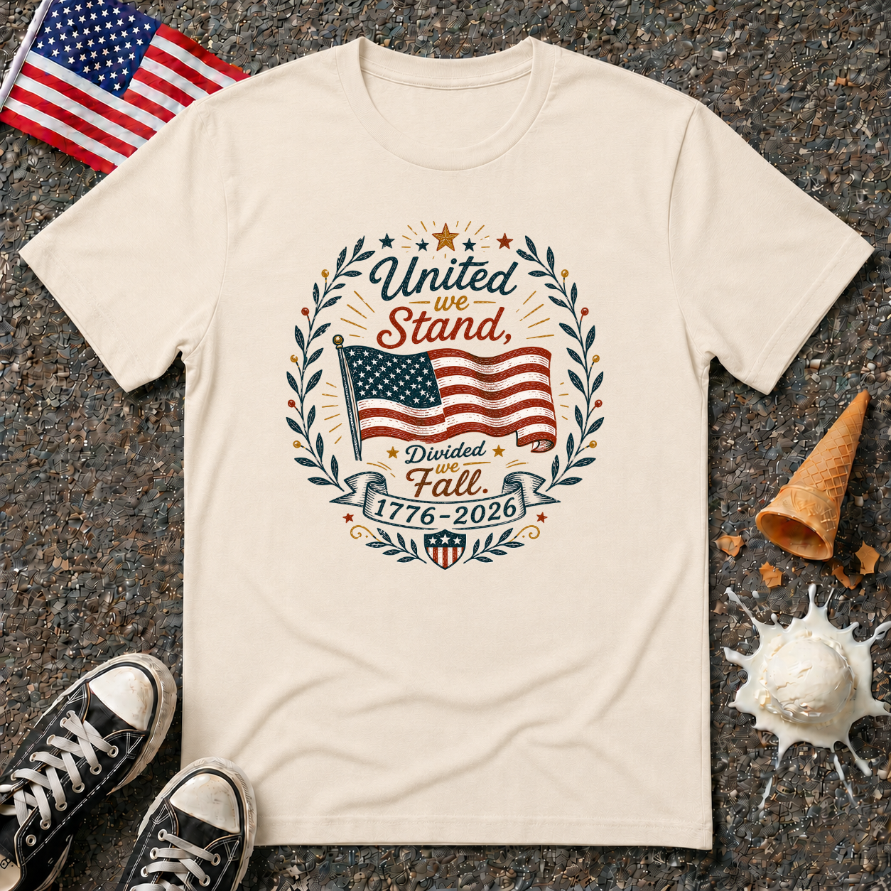 "United We Stand" Vintage Folk Tee