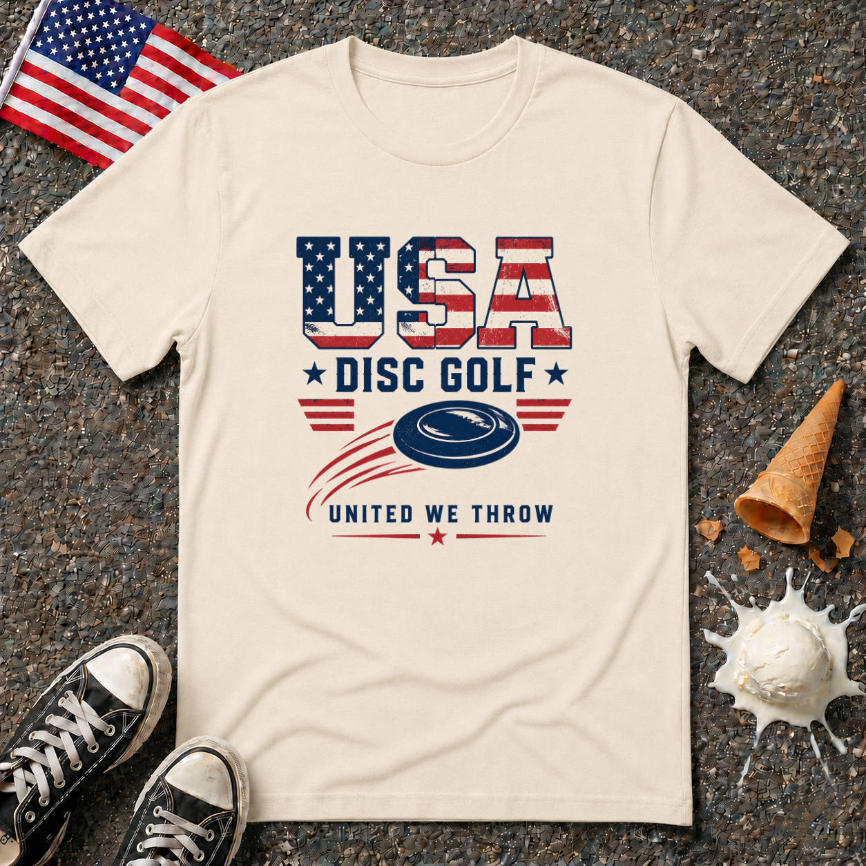 "USA Disc Golf" Tee