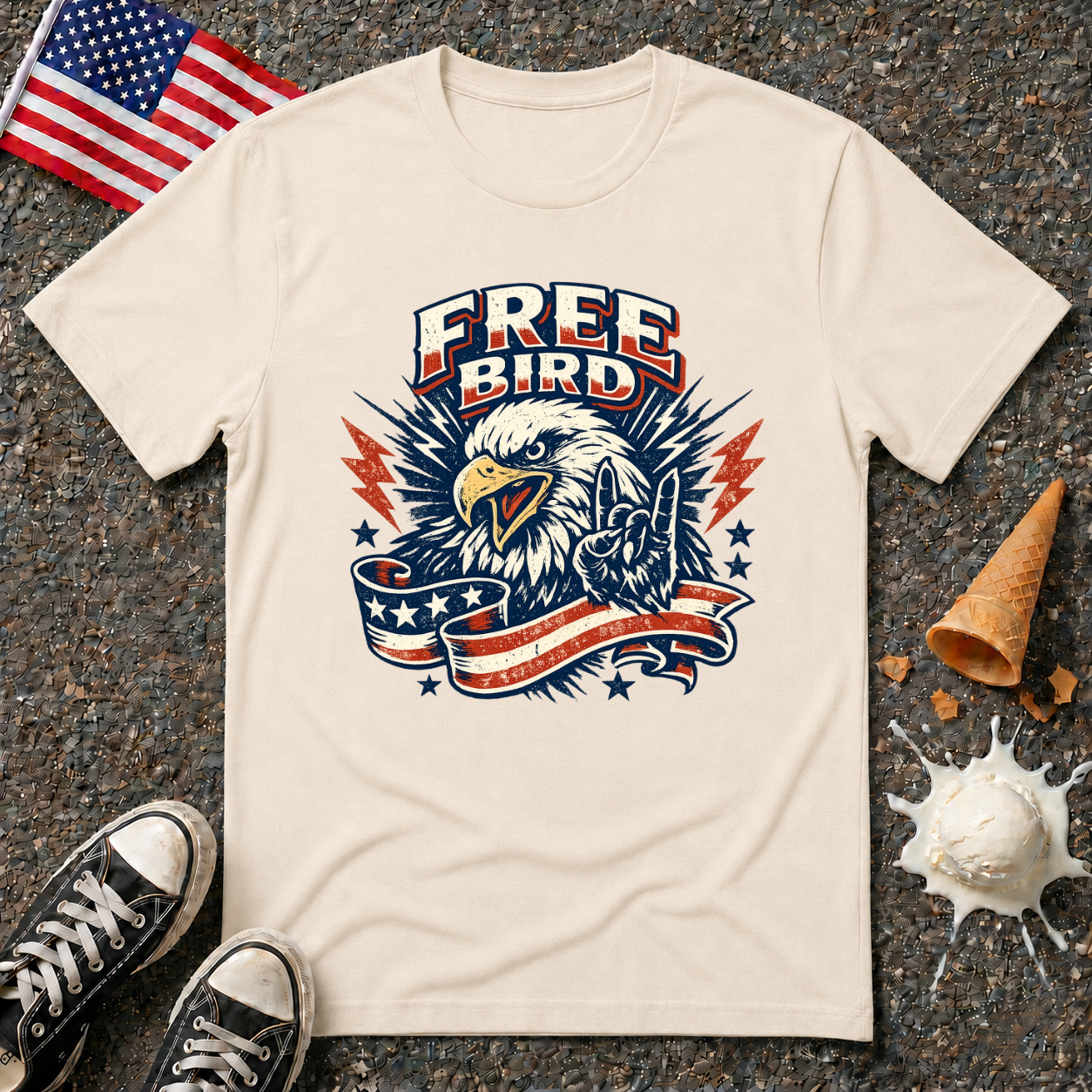 "FREE BIRD" Vintage Tee