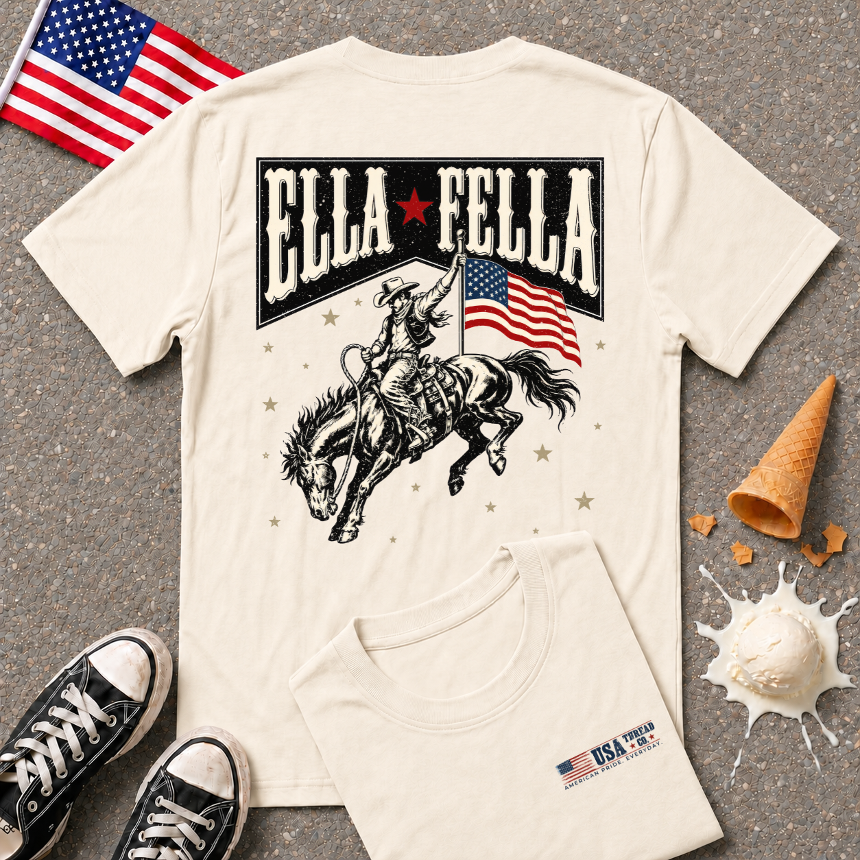 "Ella Fella" Americana Tee - Back Design