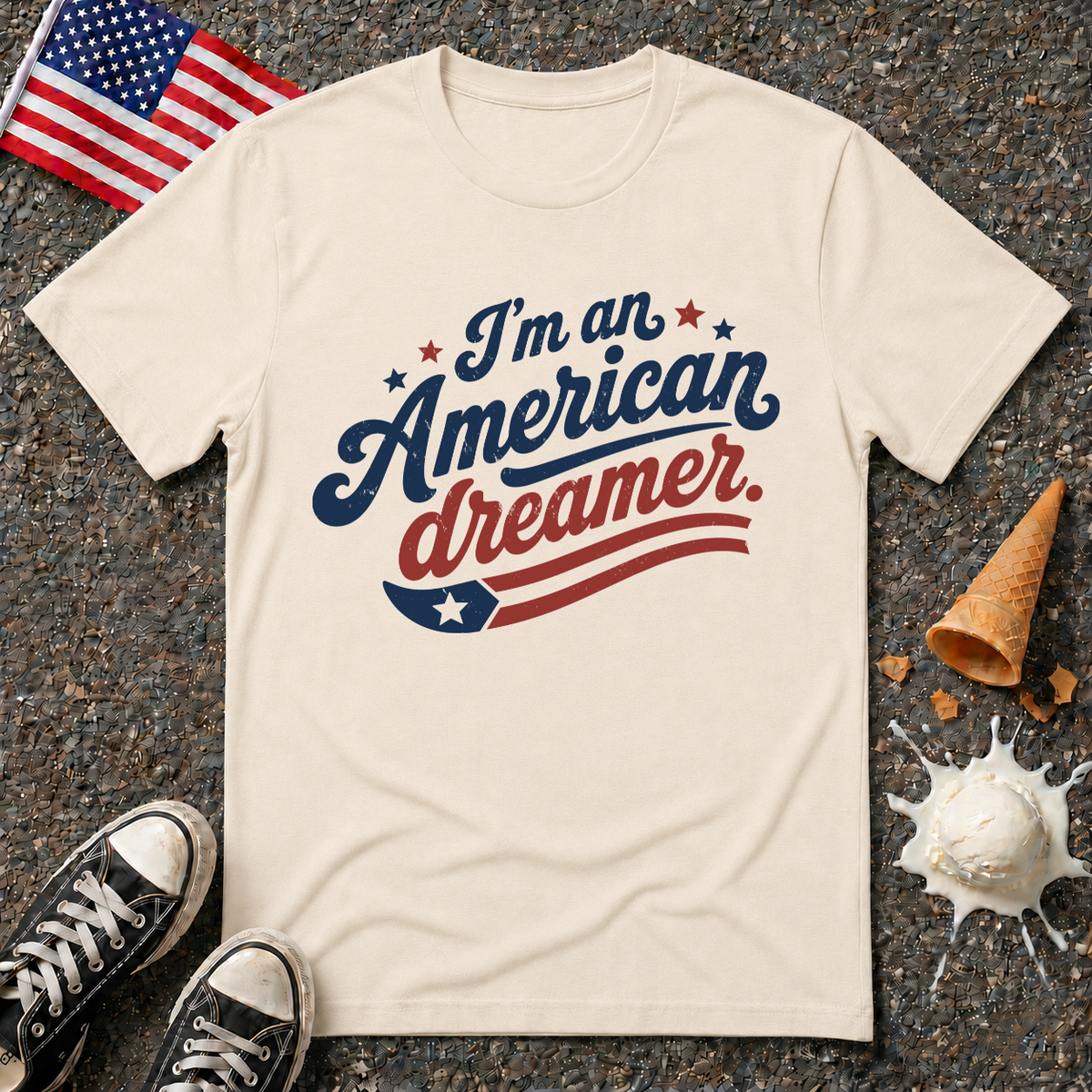 "I'm an American Dreamer" Retro Tee