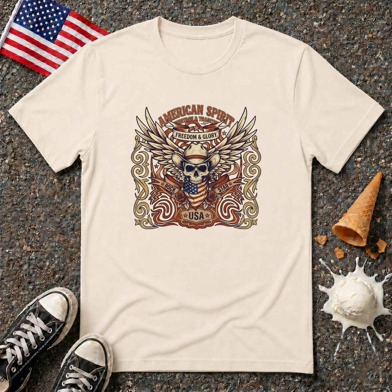 "American Spirit " Vintage Tee