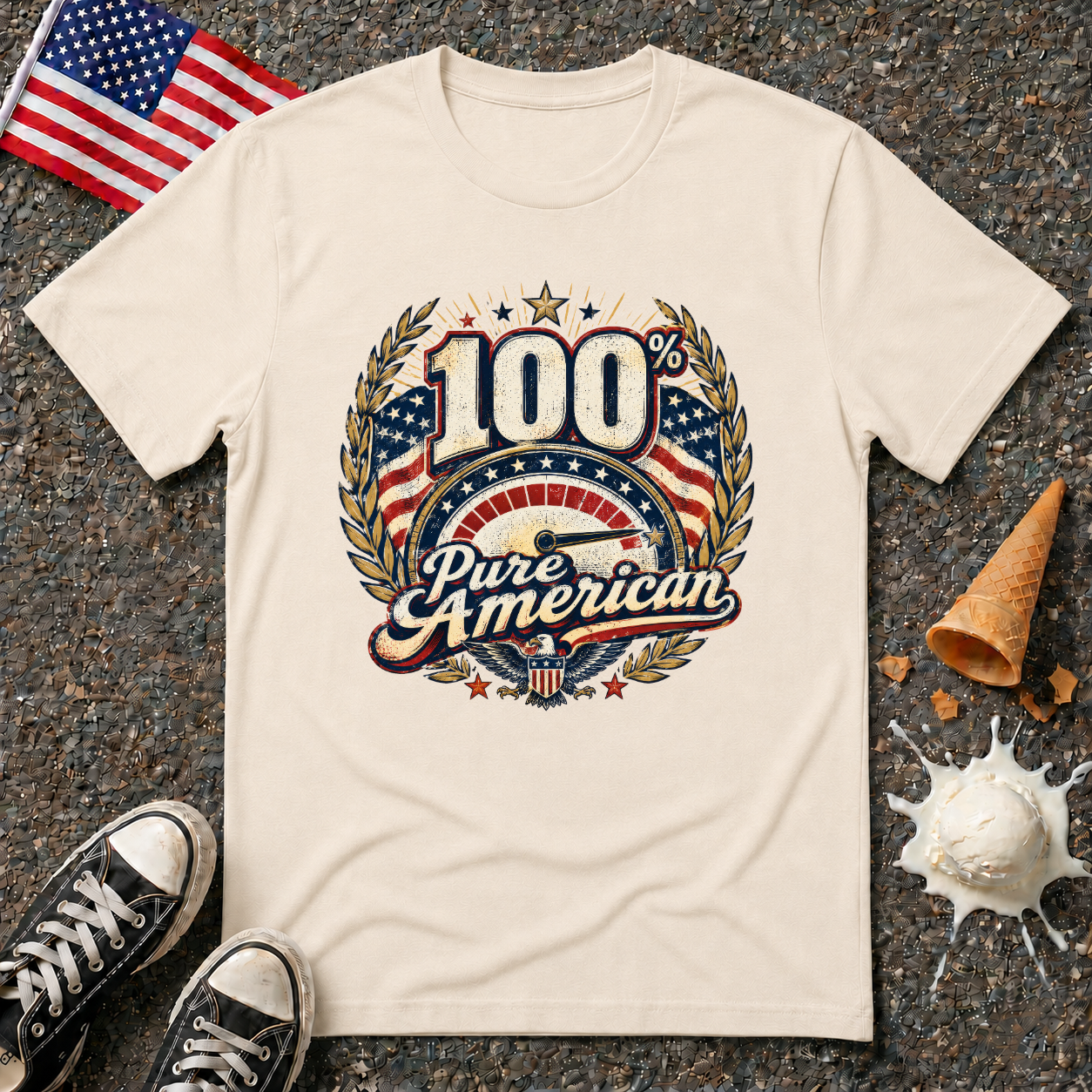 "100% Pure American" Vintage Tee