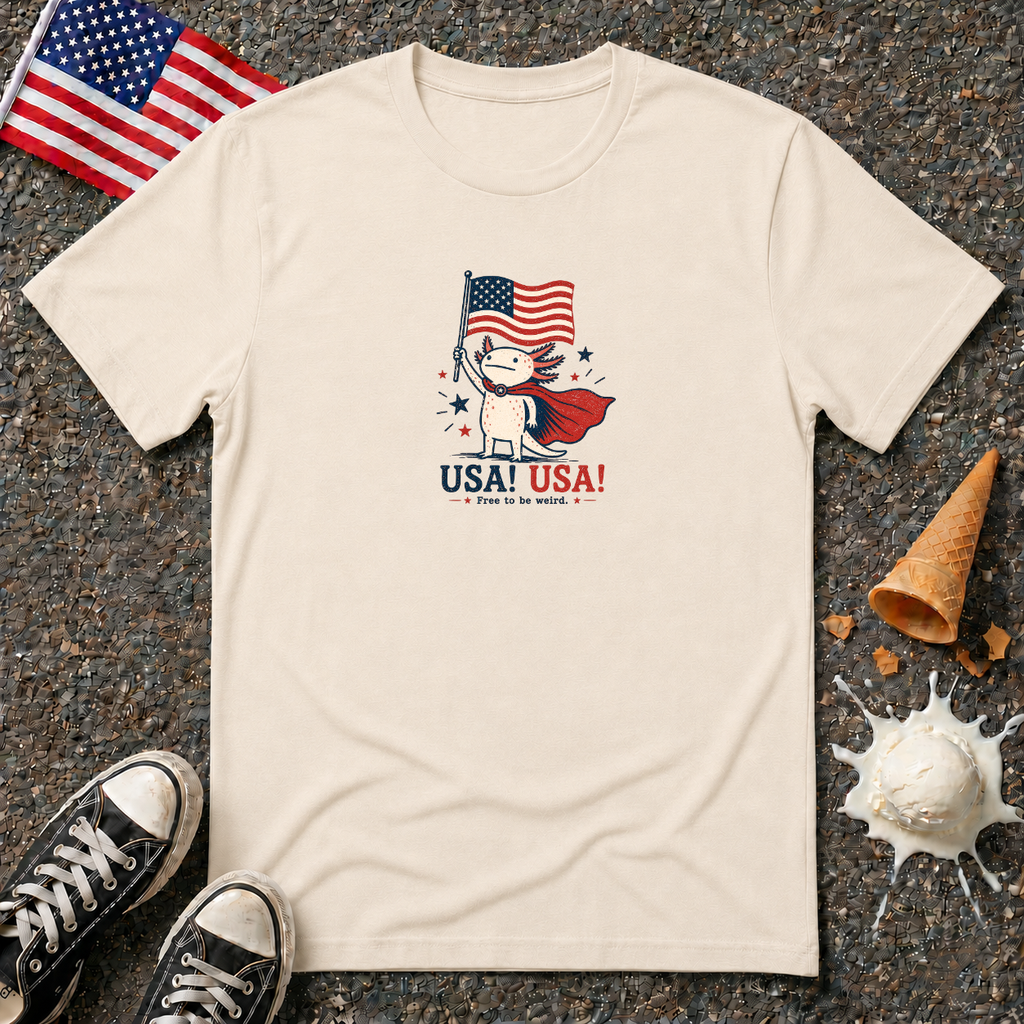 "USA! USA!" Axolotl Tee