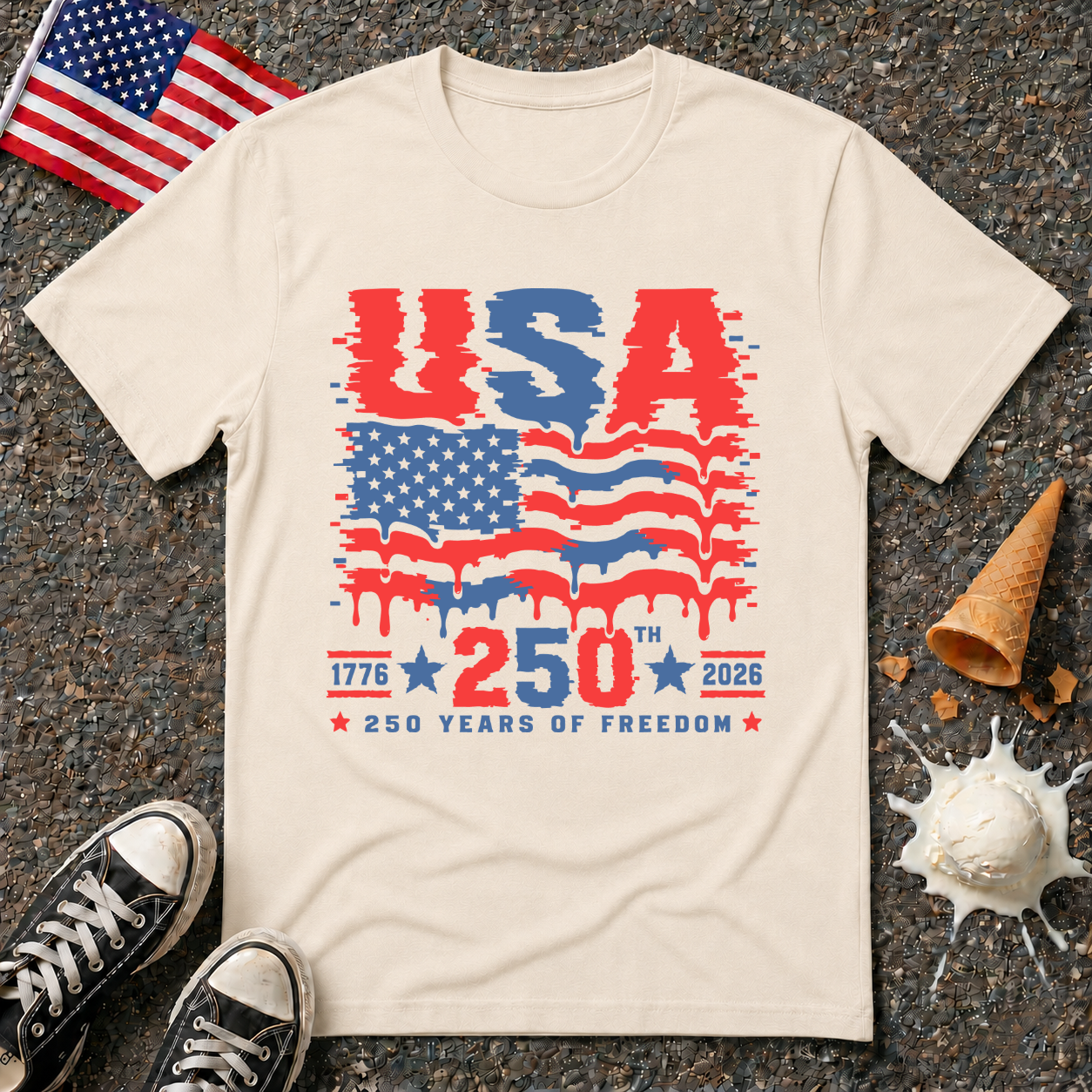USA 250 Glitch Tee