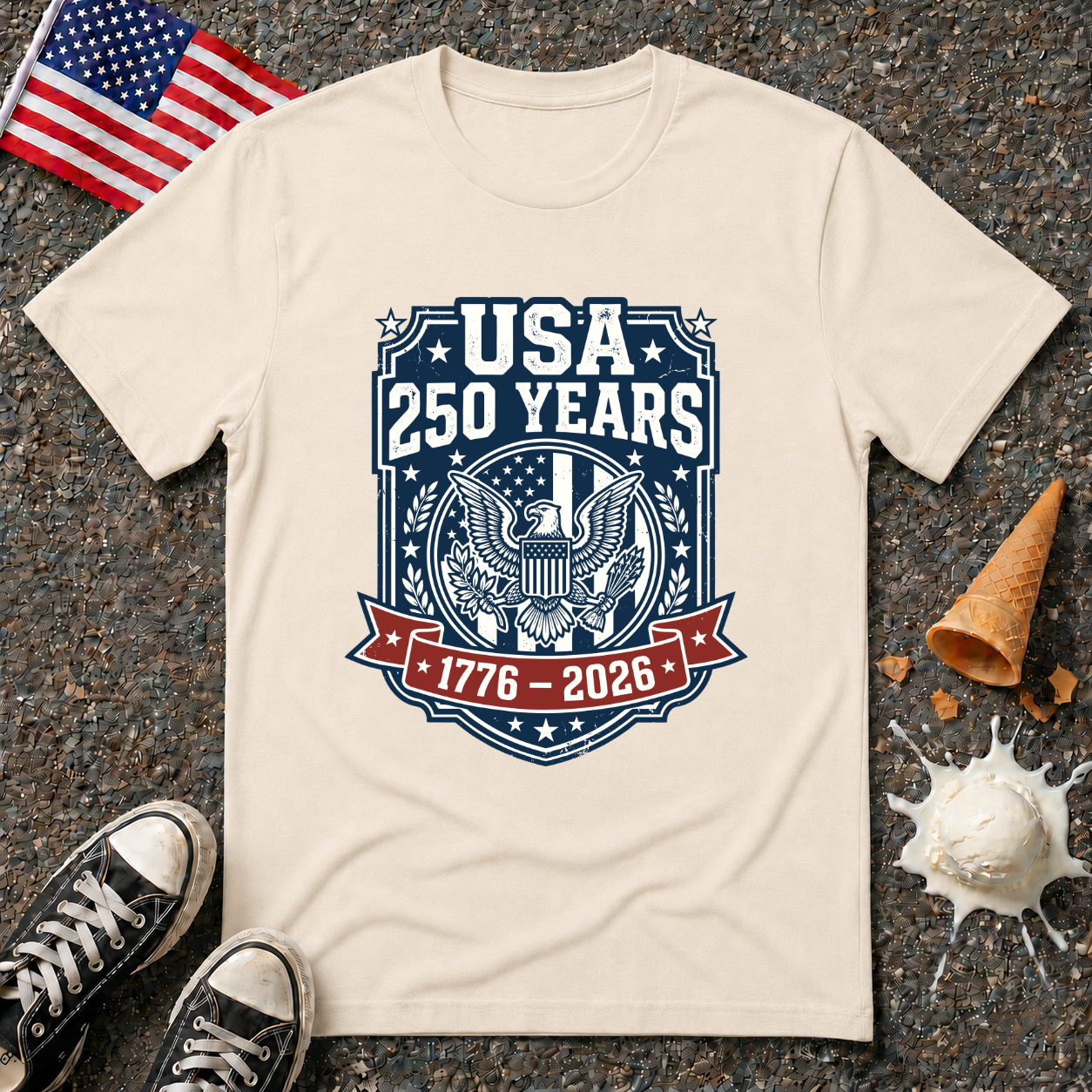 USA 250 Badge Tee
