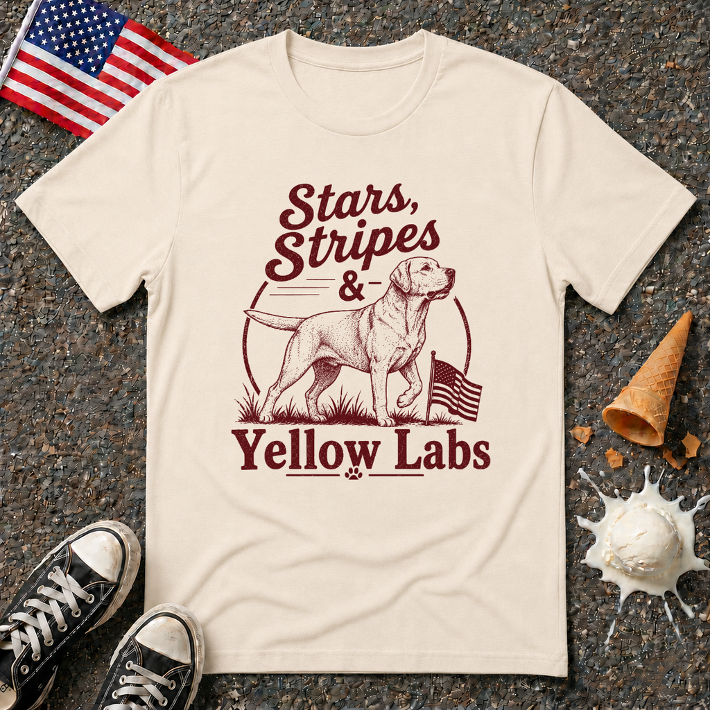 "Stars, Stripes & Yellow Labs" Tee