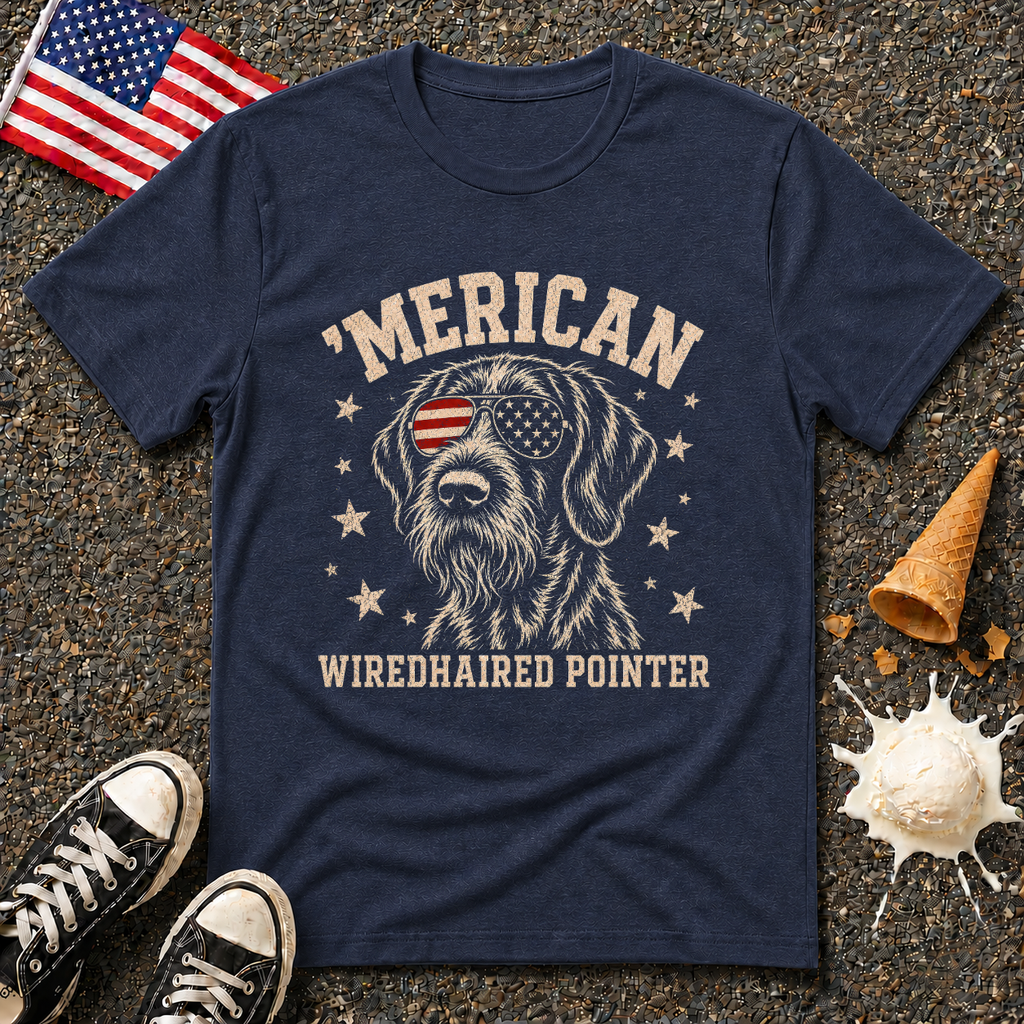 "‘Merican Wirehaired Pointer" Tee