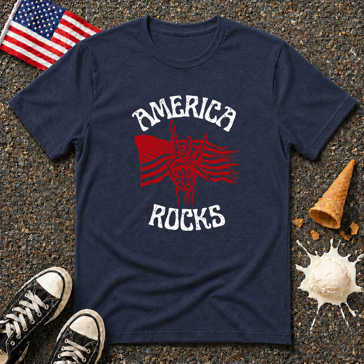 "America Rocks" Vintage Tee