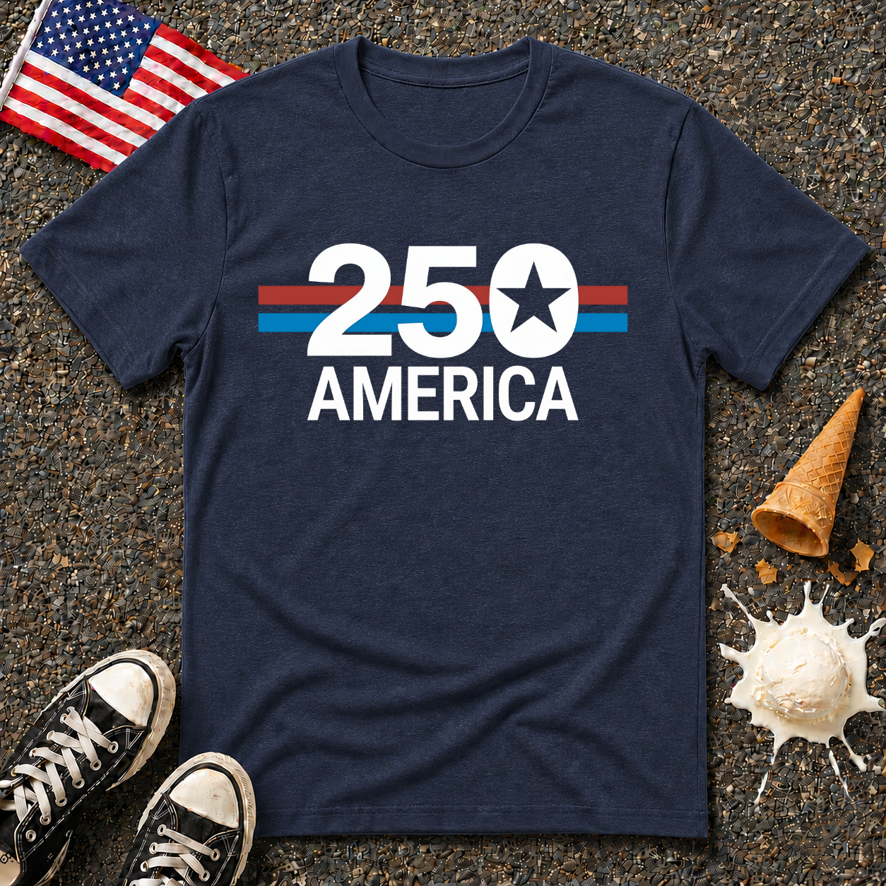 "250 America" Retro Tee