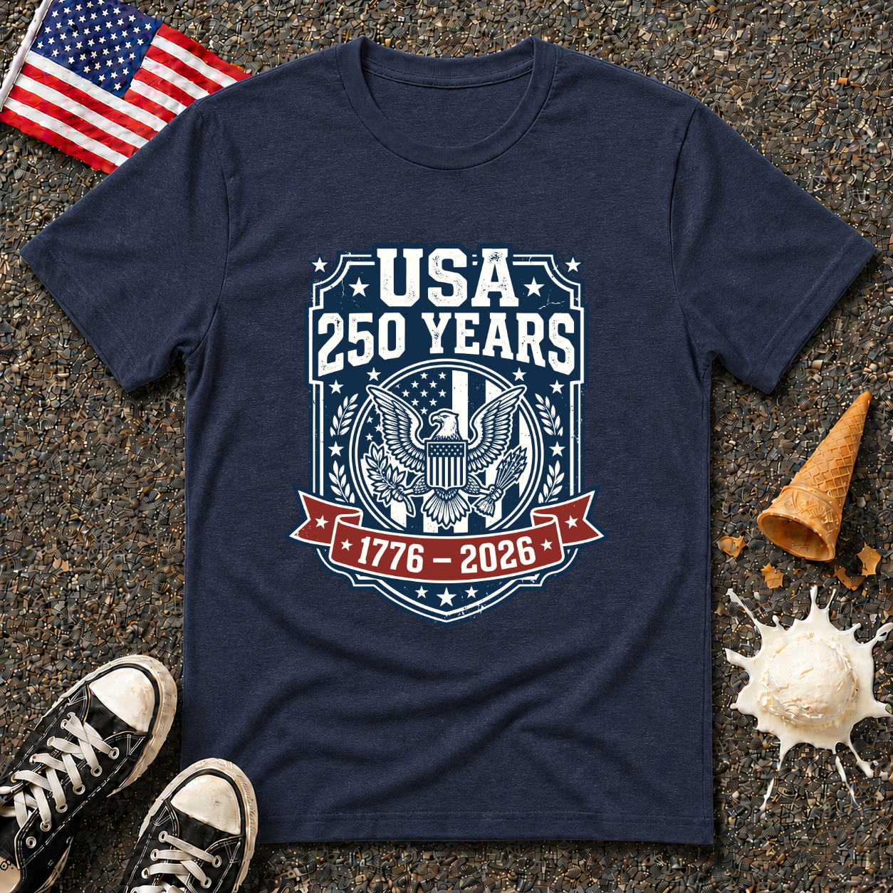 USA 250 Badge Tee